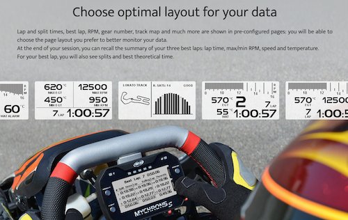 AiM Sports MyChron 5S 2T Dual-Temperature Karting Dash and Data Logger - Competition Karting