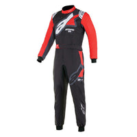 Thumbnail for Alpinestars Black/Red/White KMX-9 v2 Graphic 1 kart racing suit front