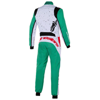 Thumbnail for AlpinestarsKMX-9 v3 Graphic 6 kart racing suit back view White/Green/Red