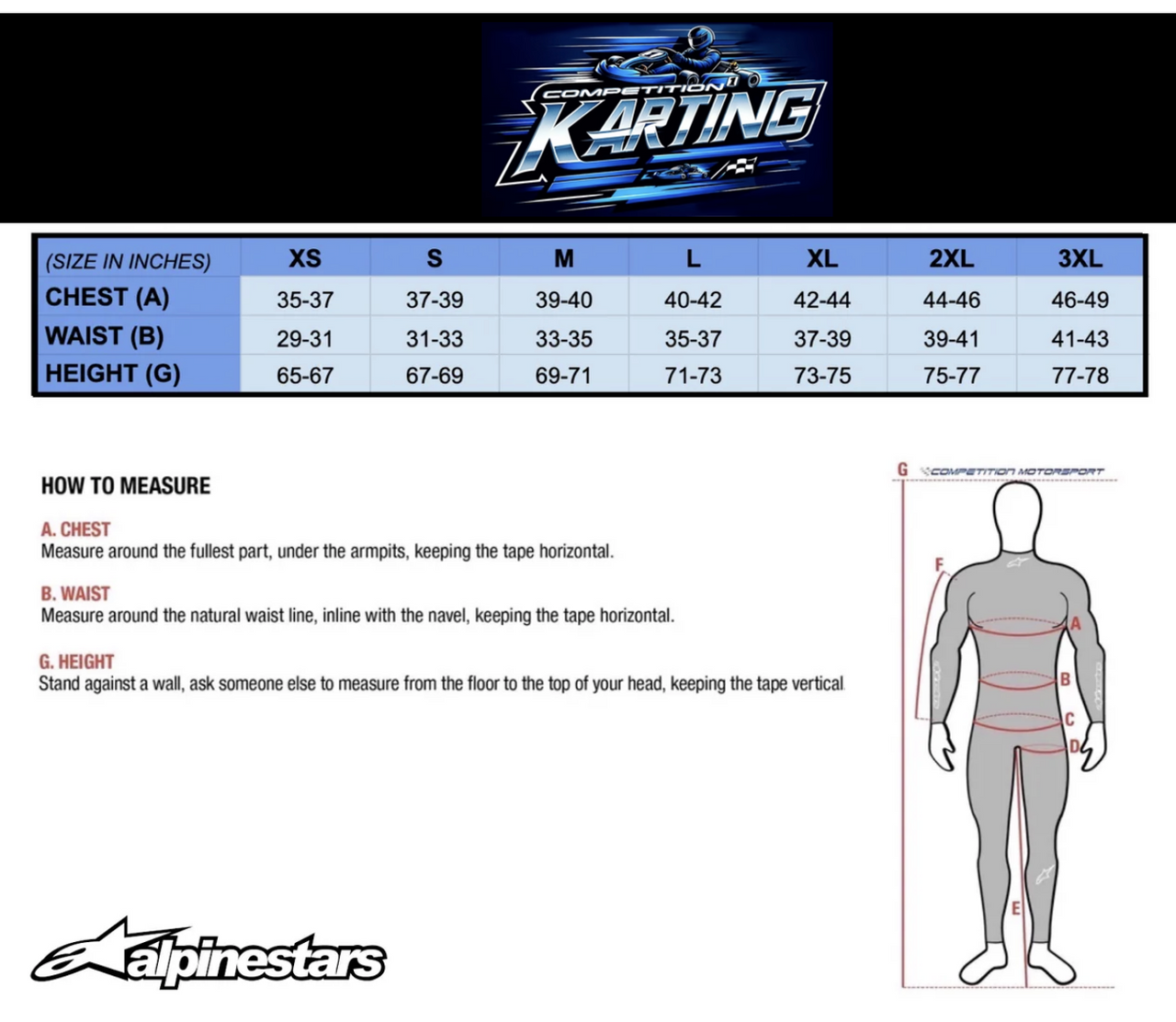 Alpinestars Kart Racing Rain Suit