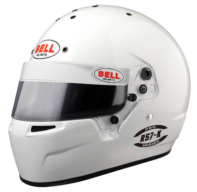 Side pic of the Bell rs7 K karting helmet 