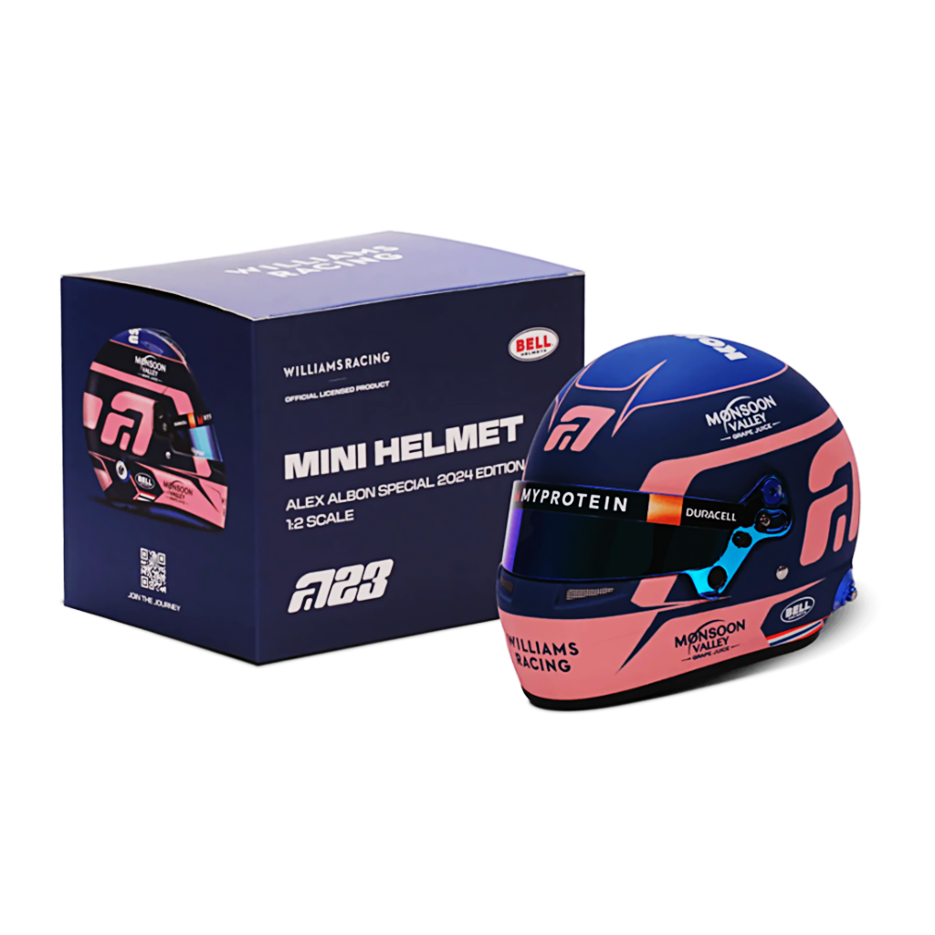 Bell 1:2 Scale F1 Mini Helmet Alex Albon 2024 Williams