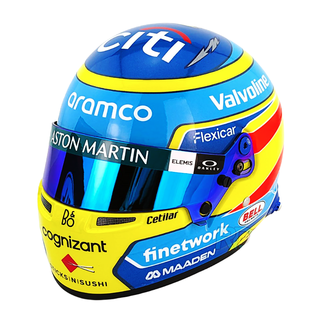 Bell HP77 Fernando Alonso 1:2 Scale F1 Mini Helmet | Aston Martin 2025 F1 Season