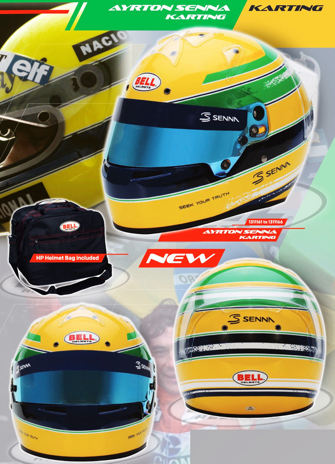 bell autocross helmets KC7-CMR AYRTON Senna KARTING - Senna