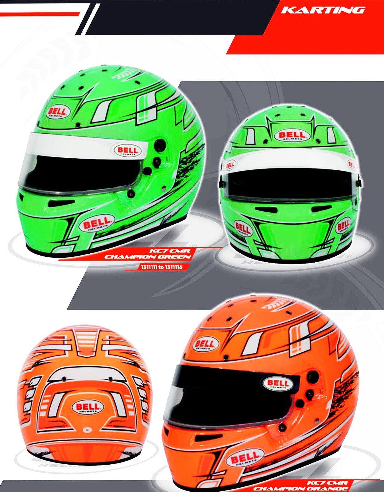 champion motorcycle helmets Bell KC7-CMR Champion Karting Helmet in stock @ Competition Karting