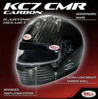 Thumbnail for Bell KC7 CMR Carbon Fiber Karting Helmet | FIA CMR-2016