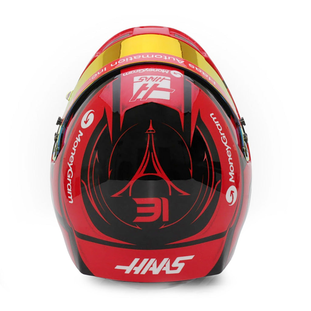 Detailed Bell Mini Helmet â@ Esteban Ocon Haas F1 2025 season design