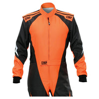 Thumbnail for Orange and black racing suit with 'OMP' branding on a white background