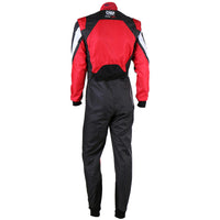 Thumbnail for Red and black racing suit with visible branding on a white background