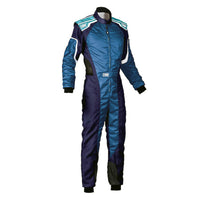 Thumbnail for Navy blue and light blue OMP KS-3 karting suit