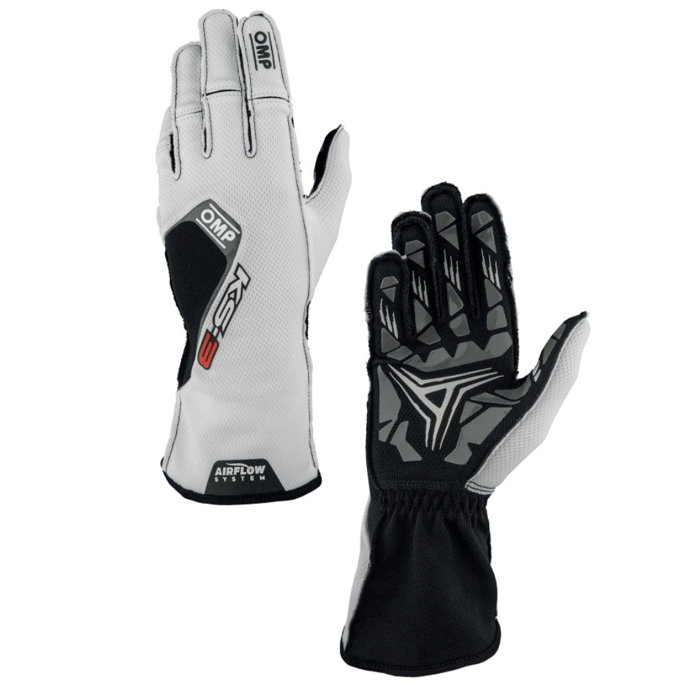 OMP KS-3 Kart Racing Gloves White Image