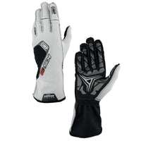 Thumbnail for OMP KS-3 Kart Racing Gloves White Image