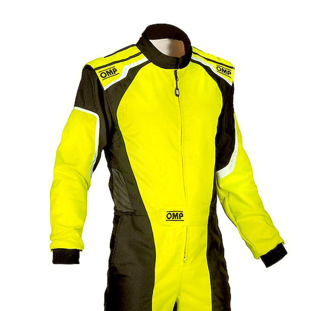 Yellow and black OMP KS-3 karting suit