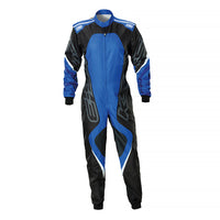 Thumbnail for Black and blue racing suit from OMP on a white background