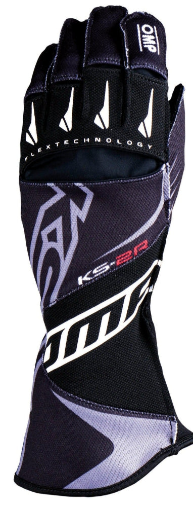 OMP_ksr2-Kart_Racing_Glove_black/white_front_Image