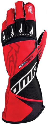 Thumbnail for OMP_ksr2-Kart_Racing_Glove_red/black_Front_Image