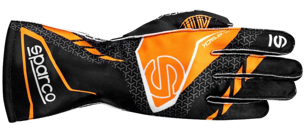 2025 Sparco K-ATTACK Karting Gloves - 4 Colors, Silicone Palms, Go-Kart Racing, New Release