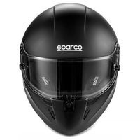 Thumbnail for Black Sparco helmet with clear visor on a white background
