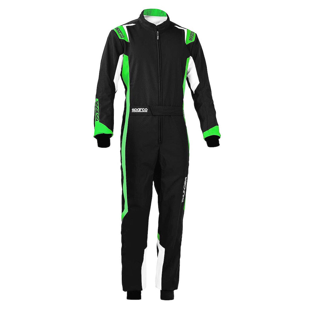 Sparco-Thunder_kart_race_Suit_Black/green_front_Image