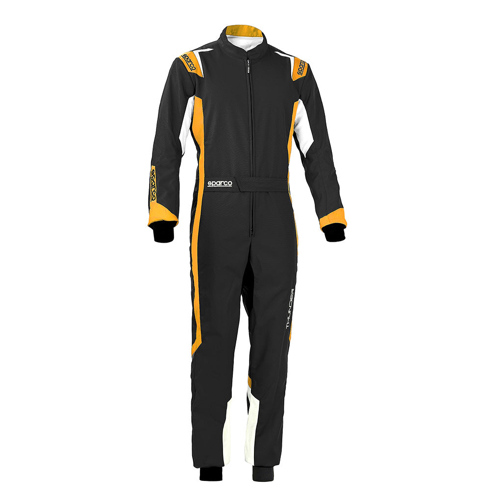 Sparco-Thunder_kart_race_Suit_Black/orange_front_Image