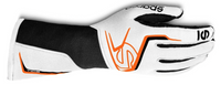 Thumbnail for Sparco Tide-K Kart Racing Glove - White / Orange 00286NRAF Front Image