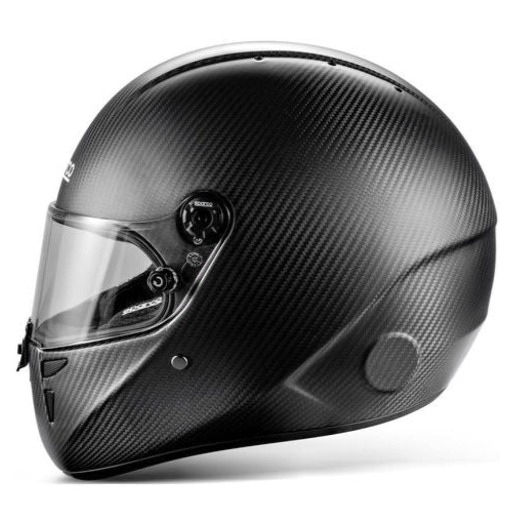 Sparco Stealth Carbon karting helmet left side view