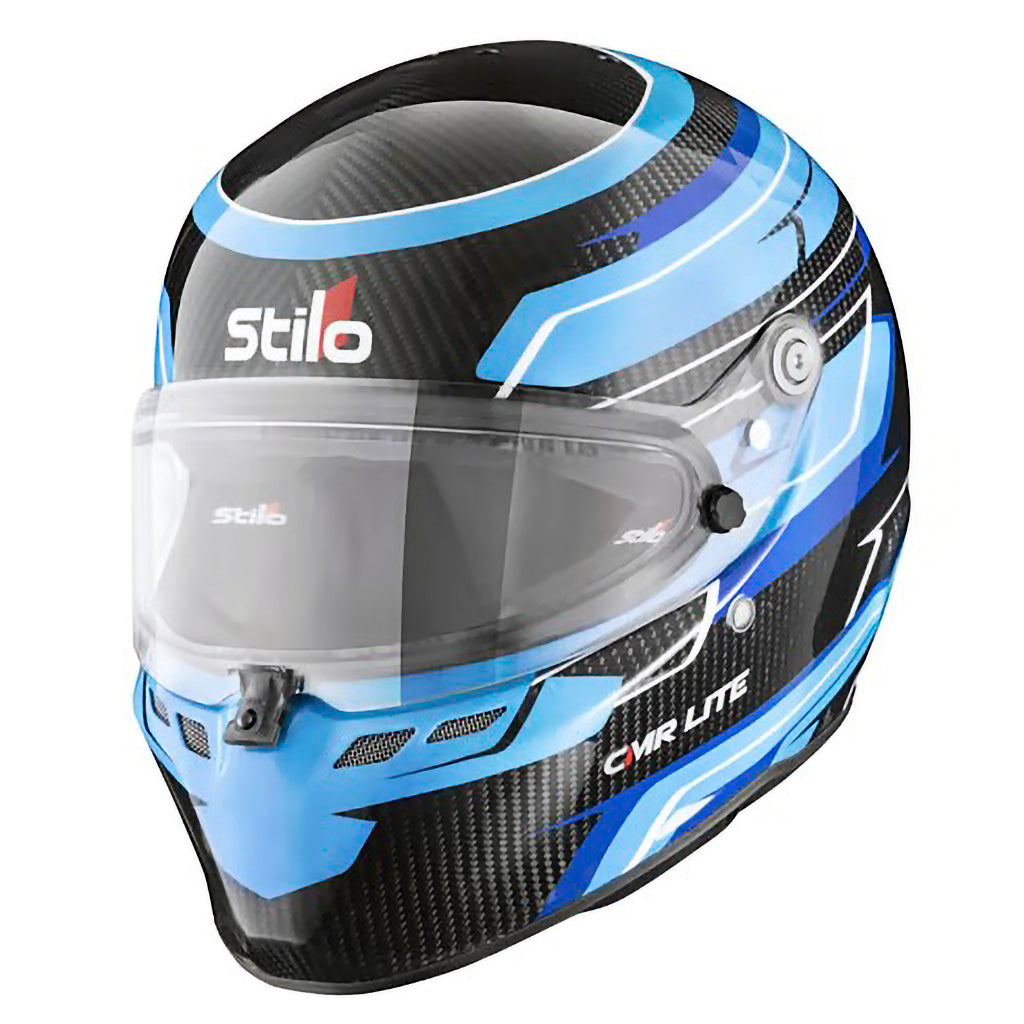custom blue motorcycle helmet Stilo ST6 CMR Carbon Lite Blue Karting Helmet