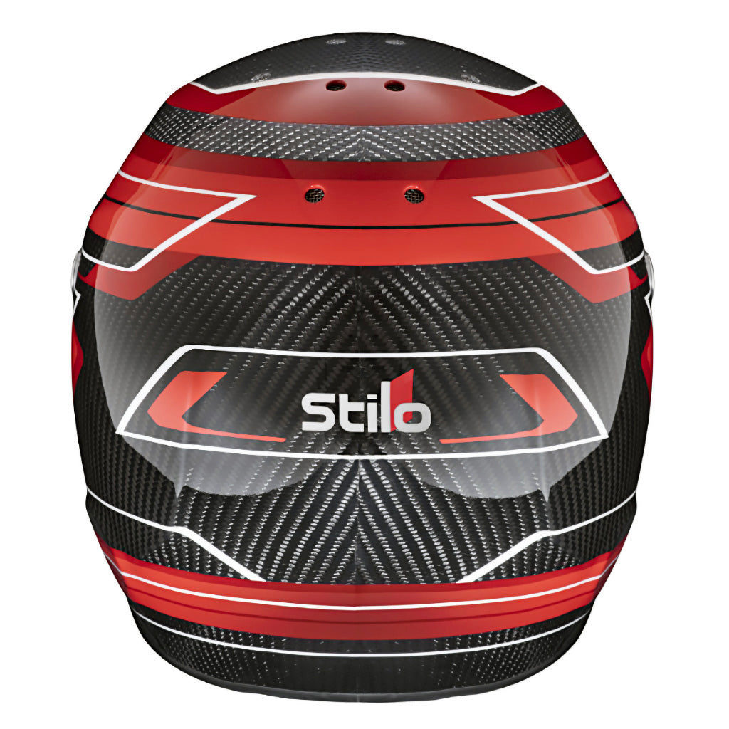 Stilo ST6 CMR Carbon Lite Kart Racing Helmet Red Graphic | Snell-FIA CMR-2016