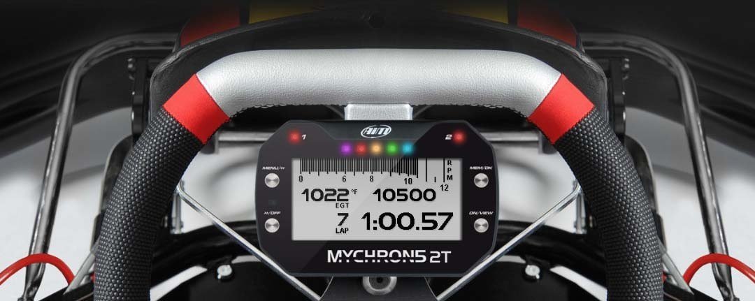 AiM Sports MyChron 5S 2T Dual-Temperature Karting Dash and Data Logger - Competition Karting