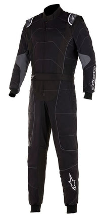 Thumbnail for alpinestars-kmx-3-v2-kart-racing-suit-Black/White-Front-Image