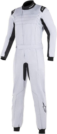 Thumbnail for Alpinestars KMX-9 kart racing suit white and black front view lightweight karting suit design-image