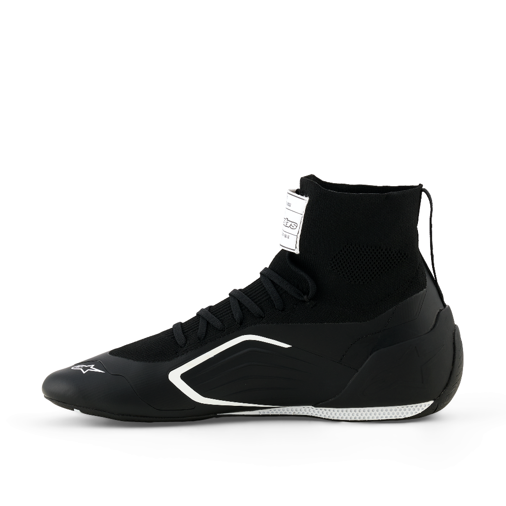 Alpinestars Supertech K shoes black and white left side view
