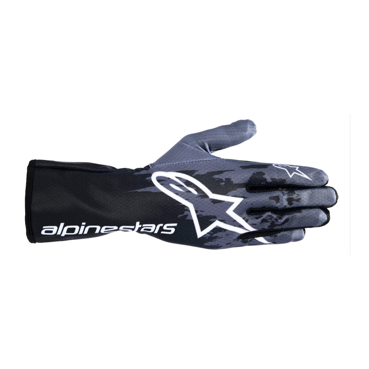Alpinestars Tech-1 K v3 Kart Racing Glove in black and white facing right