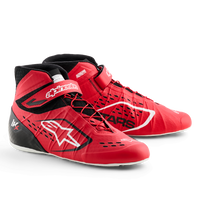 Thumbnail for Alpinestars Tech-1 KX v3 karting shoes in red black and white front angle view