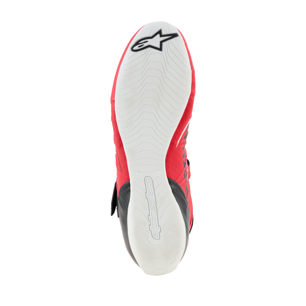 Alpinestars Tech-1 KX v3 karting shoes red black white sole bottom view