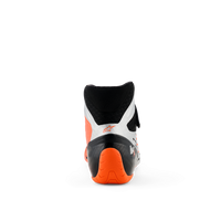 Thumbnail for Alpinestars Tech-1 KX v3 karting shoes white orange black rear heel view