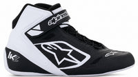 Thumbnail for Alpinestars Tech-1 KZ kart racing shoe in black and white facing right on a white background