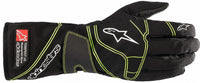 Thumbnail for Alpinestars Tempest V2 Waterproof Karting Glove in black and green facing right