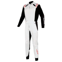Thumbnail for Alpinestars KMX-5 V3 Karting Suit in white, black, and red front view