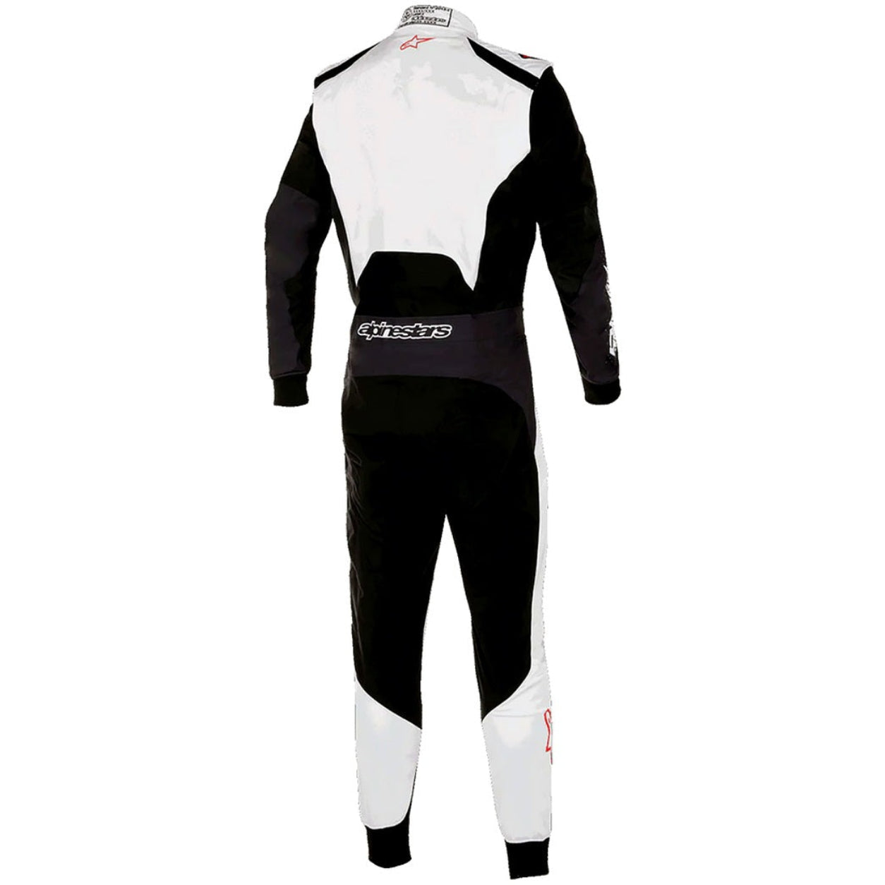 Alpinestars KMX-5 V3 Karting Suit in white, black, and red rear view