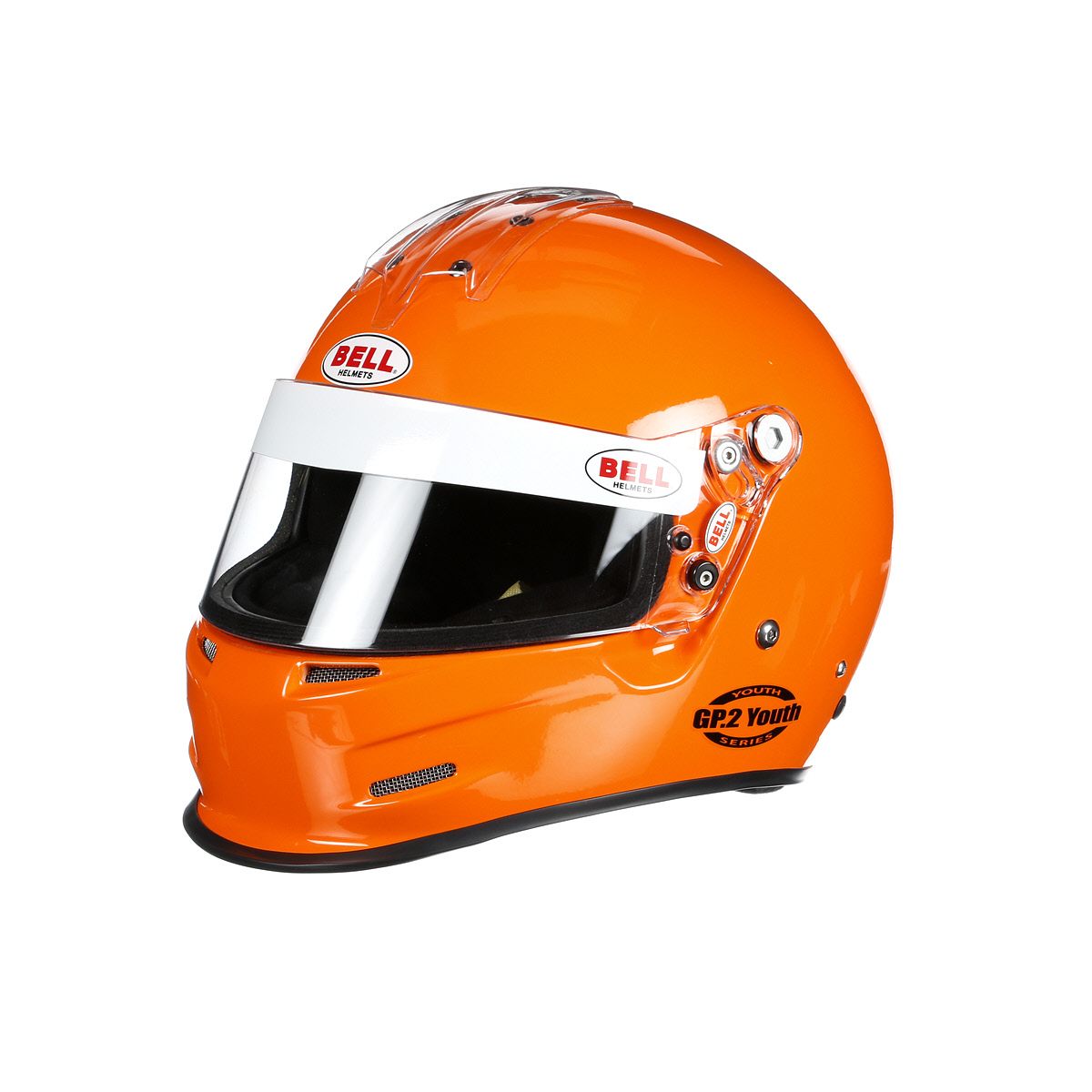 bell facemask helmet Bell GP2 Youth Kart and Auto Racing Helmet SFI 24.1, SFI 24.1 | Metallic Silver