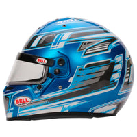 Thumbnail for ell KC7 CMR Champion Pro Series karting helmet blue left side profile showing aerodynamic shell design