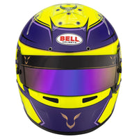 Thumbnail for Bell KC7-CMR Lewis Hamilton Karting Helmet 2022 FIA CMR2016 front view with purple visor
