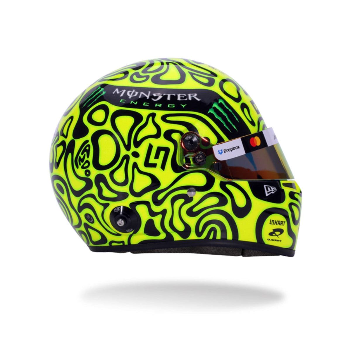 Bell 1:2 scale Lando Norris 2025 McLaren F1 mini helmet left profile view