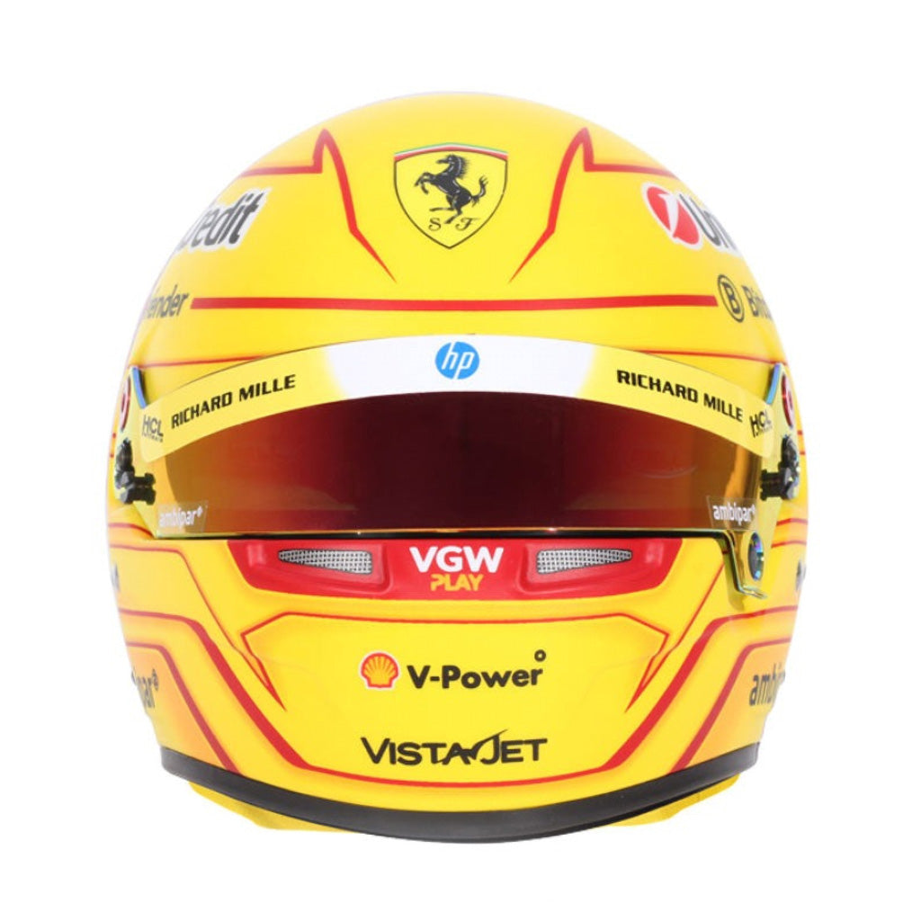 Bell HP77 Lewis Hamilton/Ferrari 2025 mini helmet front view