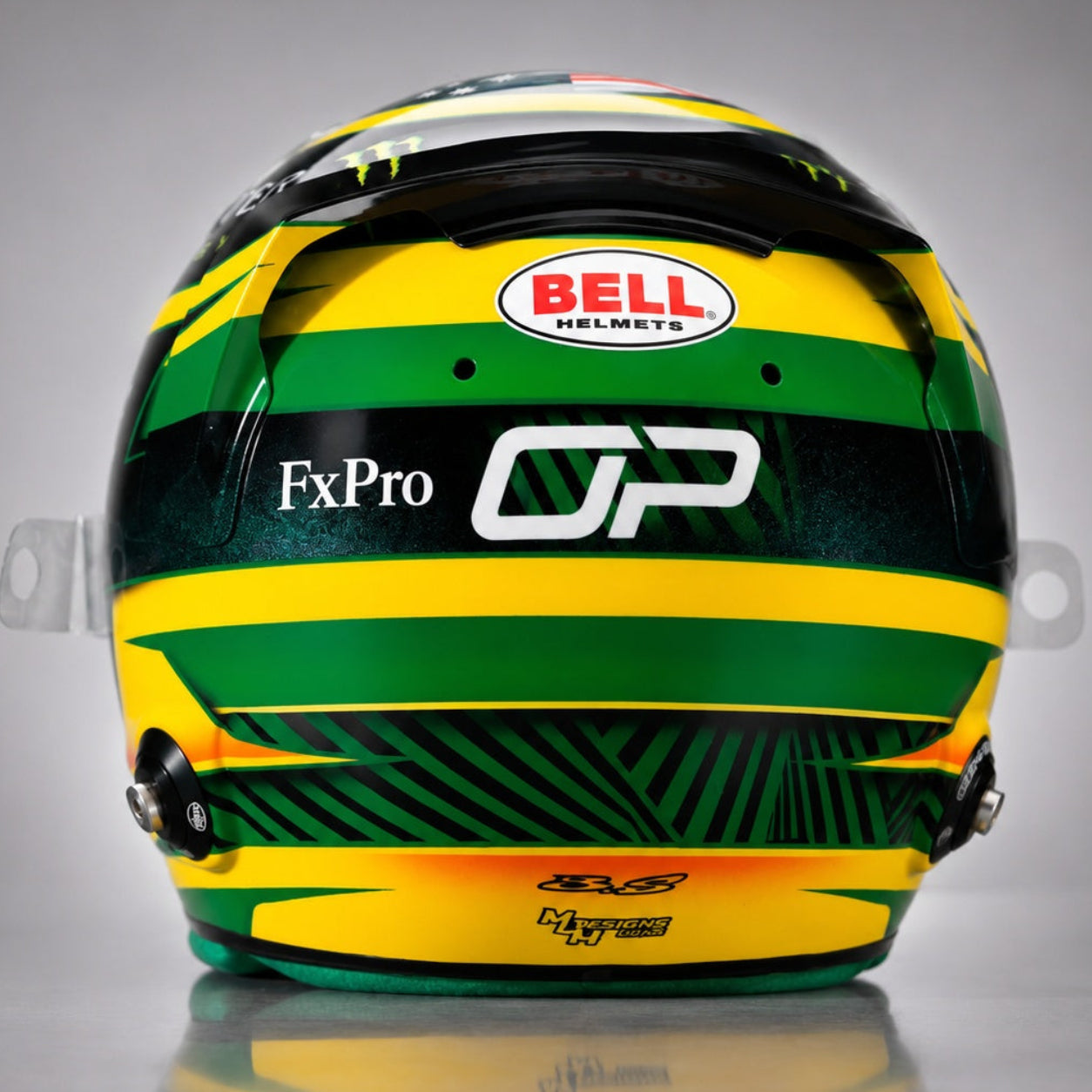 Bell Oscar Piastri 2026 Australian GP 1:2 scale mini helmet rear view
