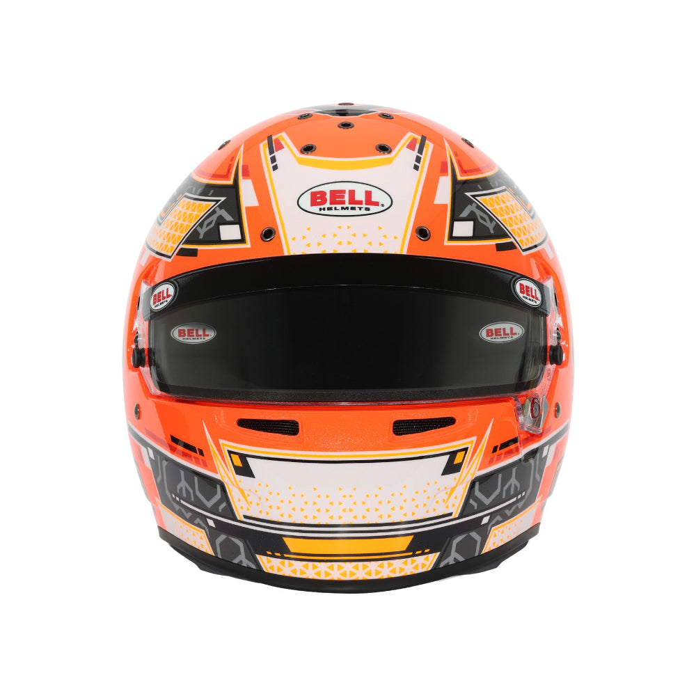 Bell RS7-K PRO Stamina Anthracite Orange Karting Helmet front left view