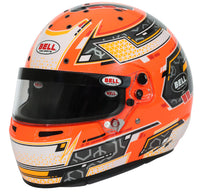 Thumbnail for Bell RS7-K PRO Stamina Anthracite Orange Karting Helmet left side profile