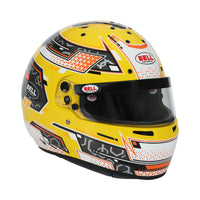 Thumbnail for Bell RS7-K Stamina Anthracite Yellow Karting Helmet front view
