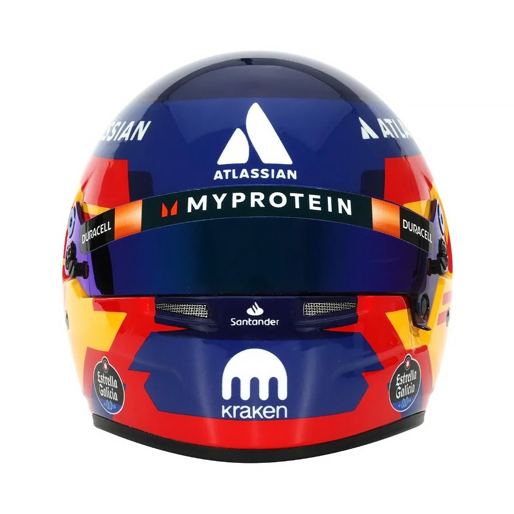 carlos-sainz-2025-mini-helmet-williams-Front-image